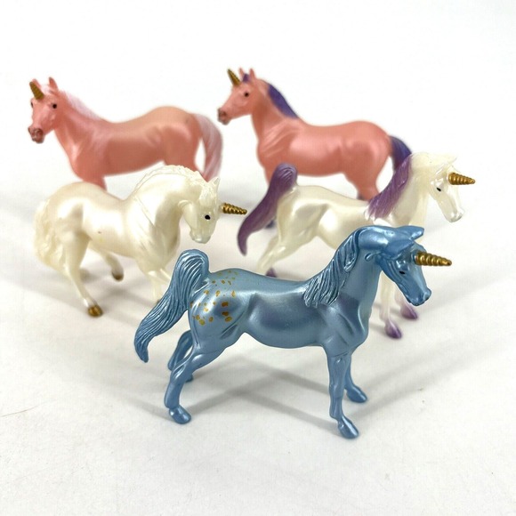 Breyer Other - Breyer Stablemates Lot‎ of 5 Unicorns Pink Blue White